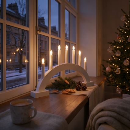 BRILAGI - LED kalėdinė žvakidė 7xLED/2xAA balta