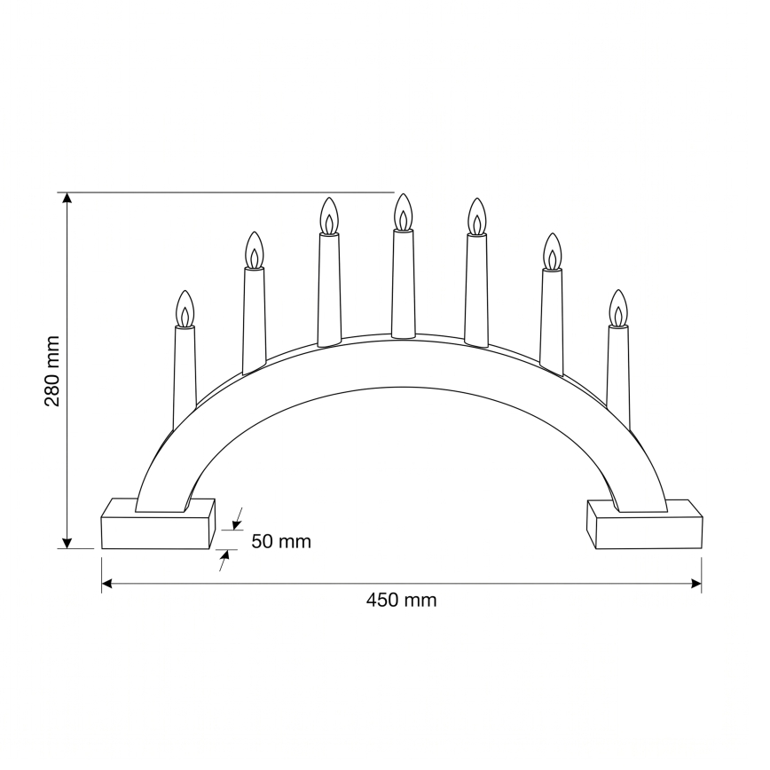 BRILAGI - LED kalėdinė žvakidė 7xLED/2xAA balta