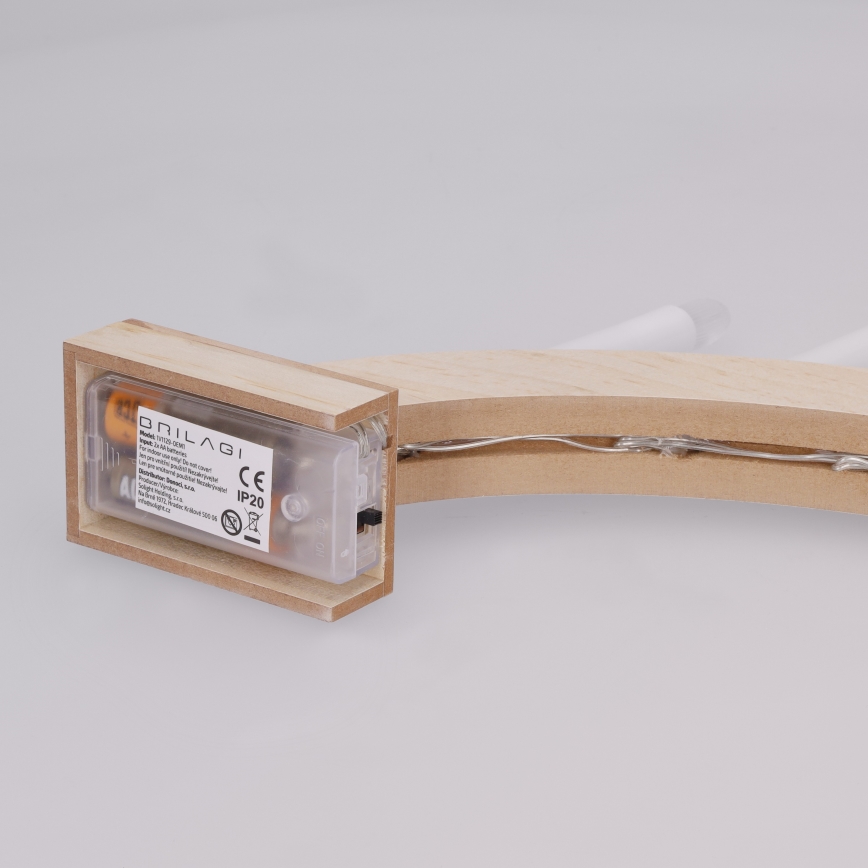 BRILAGI - LED Kalėdinė žvakidė 7xLED/2xAA smėlinė/balta