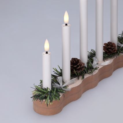 BRILAGI - LED kalėdinė žvakidė 7xLED/2xAA smėlinė/balta