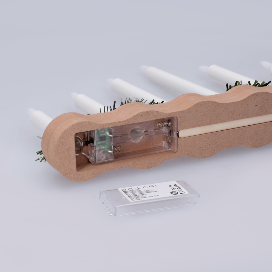 BRILAGI - LED kalėdinė žvakidė 7xLED/2xAA smėlinė/balta