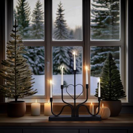 Brilagi - LED Kalėdinė žvakidė LED/2xAA juoda