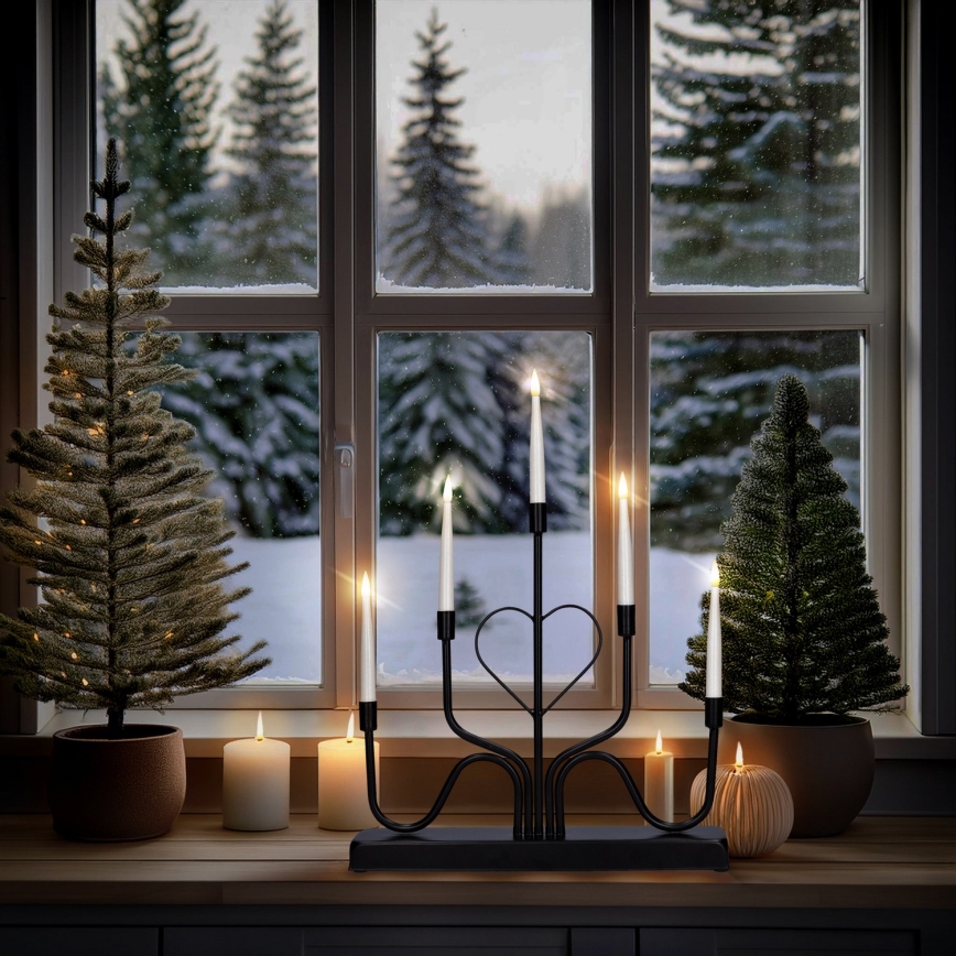 Brilagi - LED Kalėdinė žvakidė LED/2xAA juoda