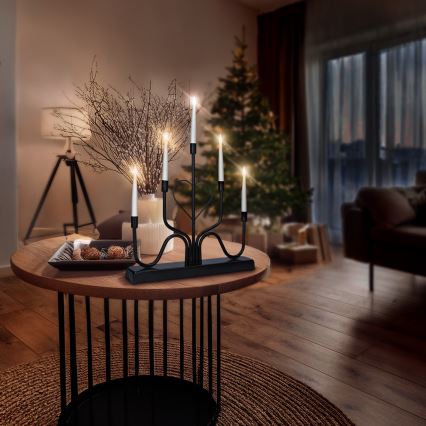 Brilagi - LED Kalėdinė žvakidė LED/2xAA juoda