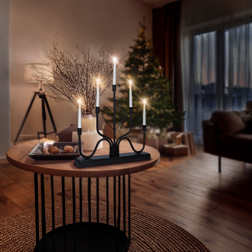Brilagi - LED Kalėdinė žvakidė LED/2xAA juoda