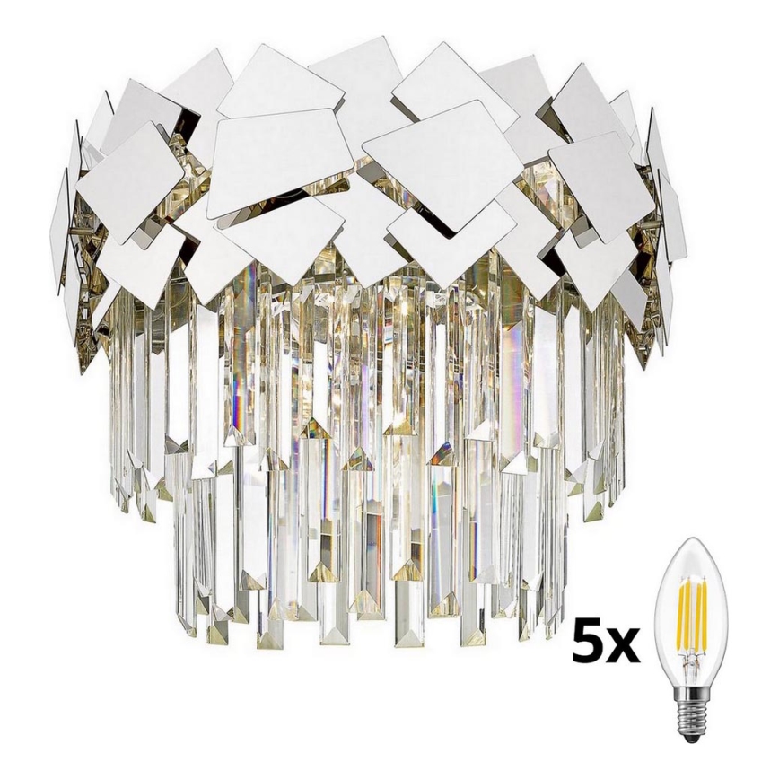 Brilagi - LED Krištolinis lubinis šviestuvas MIRAGE 5xE14/40W/230V