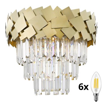 Brilagi - LED Krištolinis lubinis šviestuvas MIRAGE 6xE14/40W/230V