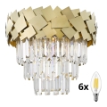 BRILAGI - LED krištolinis lubinis šviestuvas MIRAGE 6xE14/40W/230V Ø 48 cm