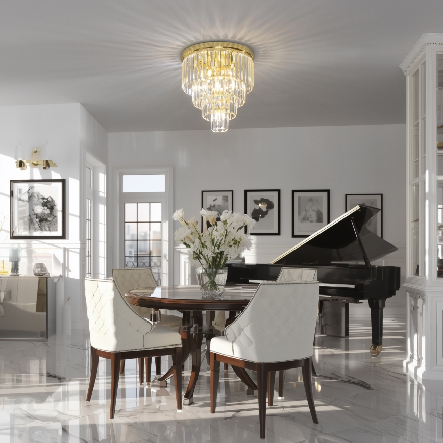 Brilagi - LED Krištolinis lubinis šviestuvas MOZART 5xE14/40W/230V auksas