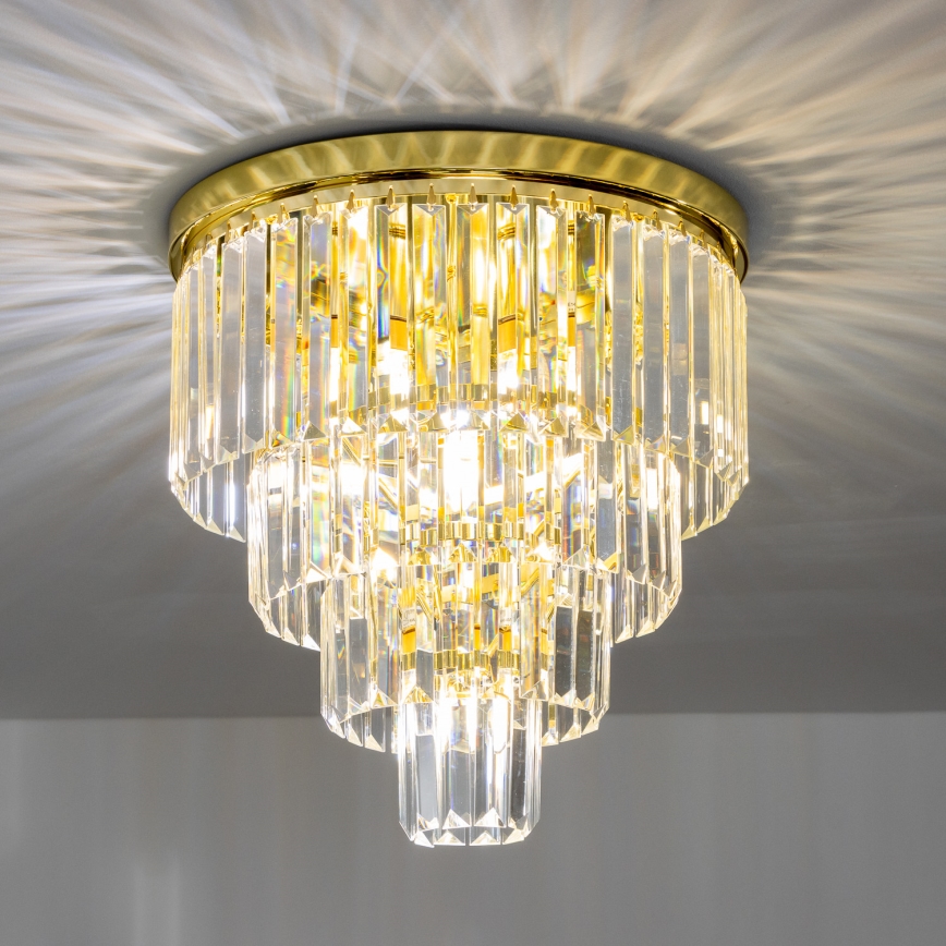 Brilagi - LED Krištolinis lubinis šviestuvas MOZART 5xE14/40W/230V auksas