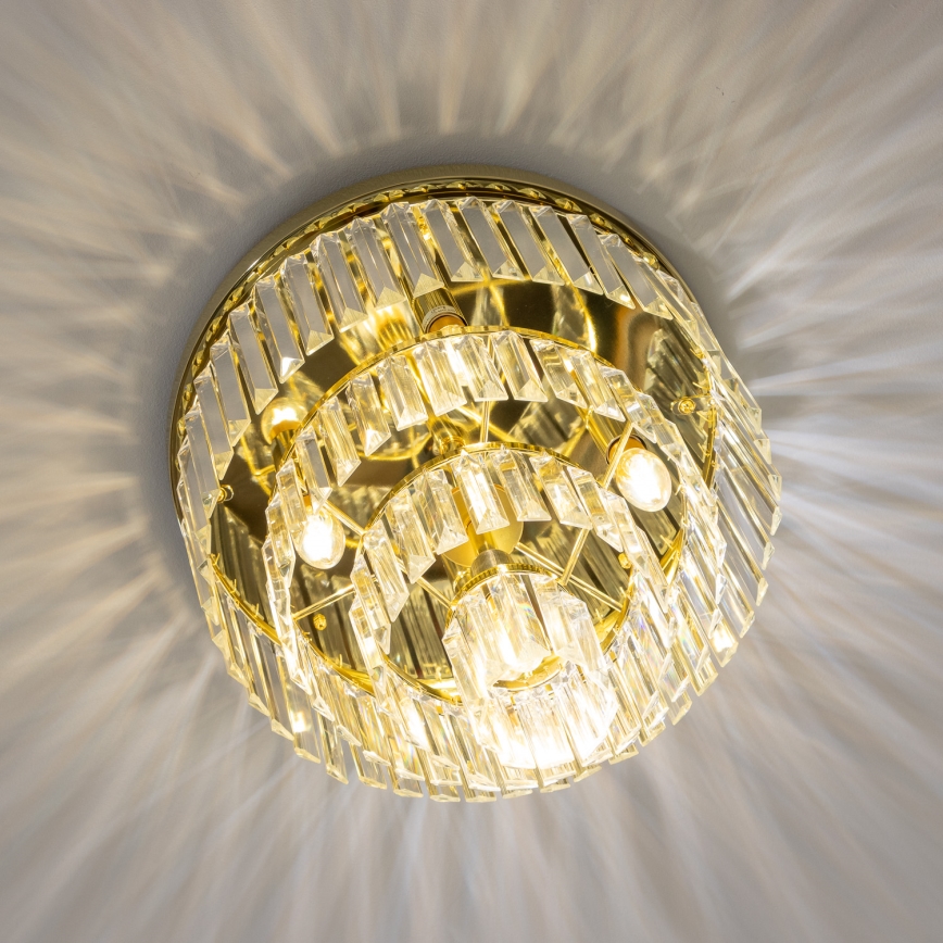 Brilagi - LED Krištolinis lubinis šviestuvas MOZART 5xE14/40W/230V auksas