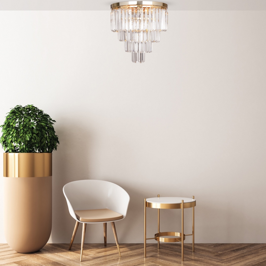 Brilagi - LED krištolinis lubinis šviestuvas MOZART 5xE14/40W/230V Ø 40 cm auksinis