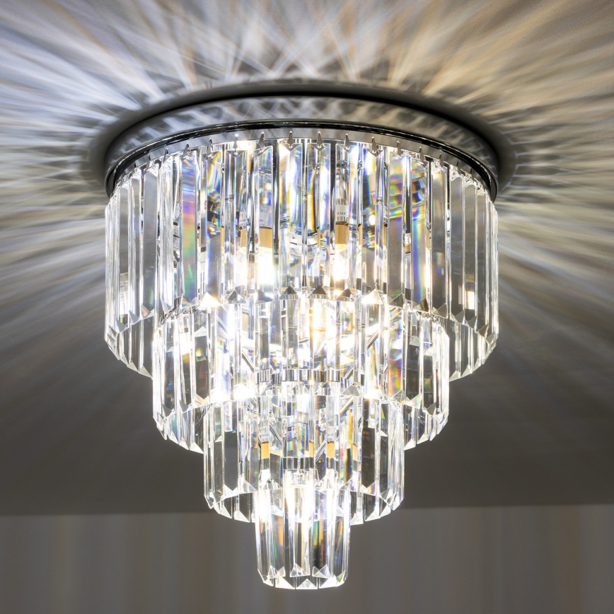 Brilagi - LED Krištolinis lubinis šviestuvas MOZART 5xE14/40W/230V blizgus chromas