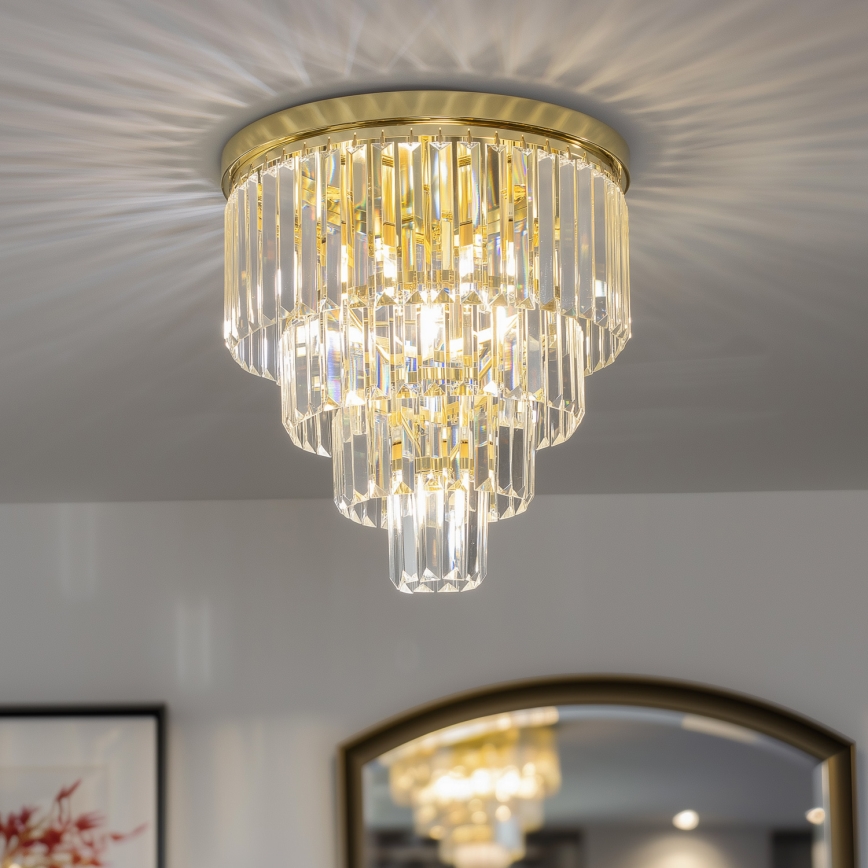 Brilagi - LED krištolinis lubinis šviestuvas MOZART 5xE14/40W/230V Ø 40 cm auksinis