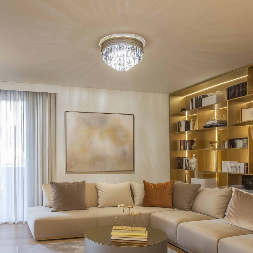 Brilagi - LED Krištolinis lubinis šviestuvas VELURE 5xE14/40W/230V auksas