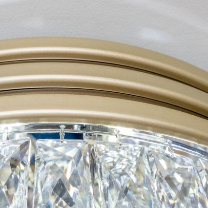 Brilagi - LED Krištolinis lubinis šviestuvas VELURE 5xE14/40W/230V auksas