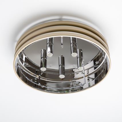 Brilagi - LED Krištolinis lubinis šviestuvas VELURE 5xE14/40W/230V auksas