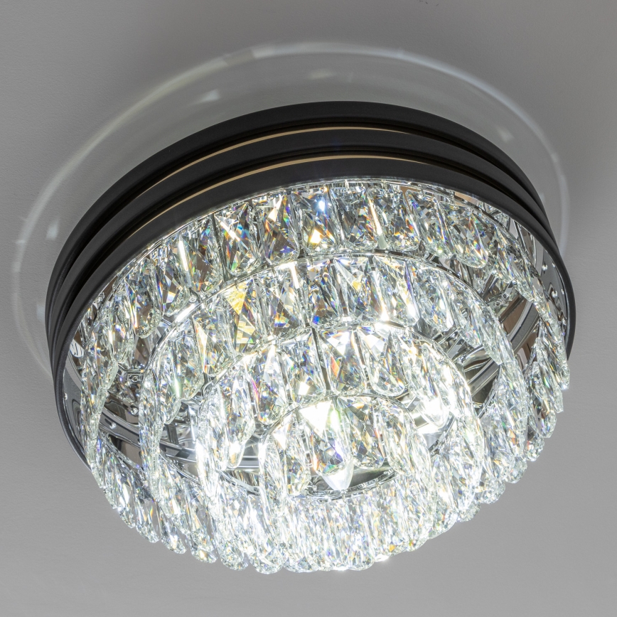 Brilagi - LED Krištolinis lubinis šviestuvas VELURE 5xE14/40W/230V juoda