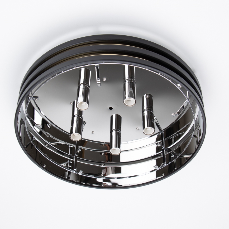 Brilagi - LED Krištolinis lubinis šviestuvas VELURE 5xE14/40W/230V juoda