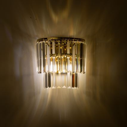 Brilagi - LED Krištolinis sieninis šviestuvas MOZART 2xE14/40W/230V auksas