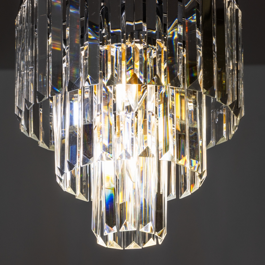 Brilagi - LED Krištolinis sietynas ant grandinės MOZART 4xE14/40W/230V blizgus chromas