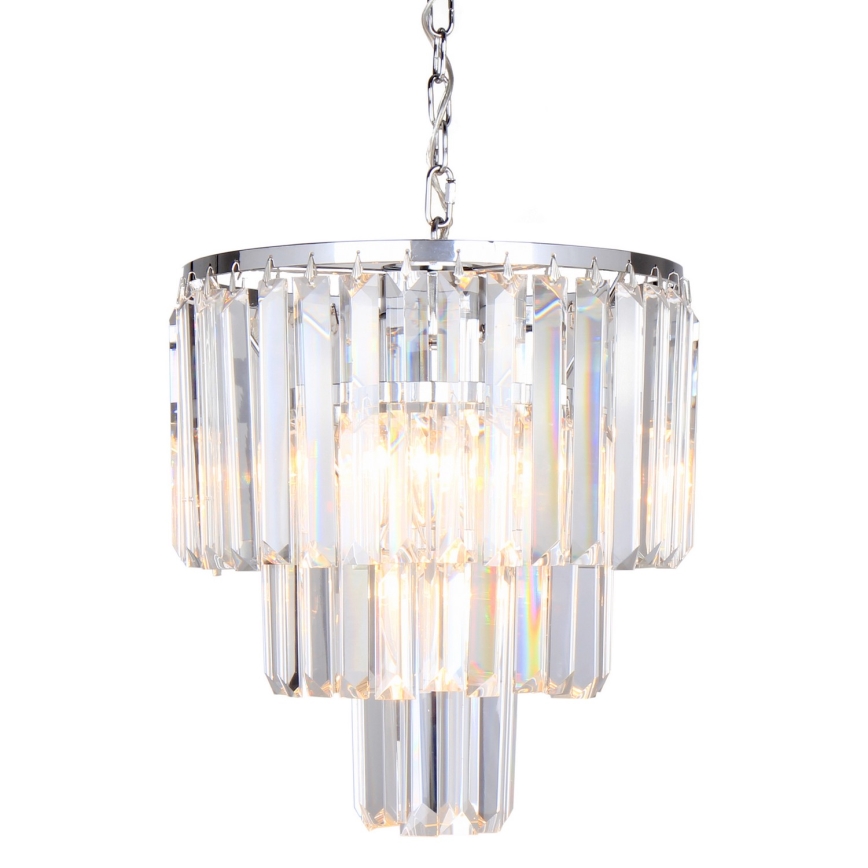 Brilagi - LED Krištolinis sietynas ant grandinės MOZART 4xE14/40W/230V blizgus chromas