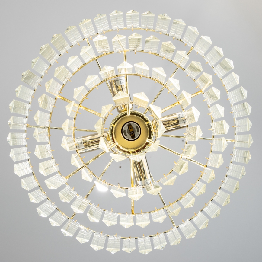 Brilagi - LED Krištolinis sietynas ant grandinės MOZART 5xE14/40W/230V auksas