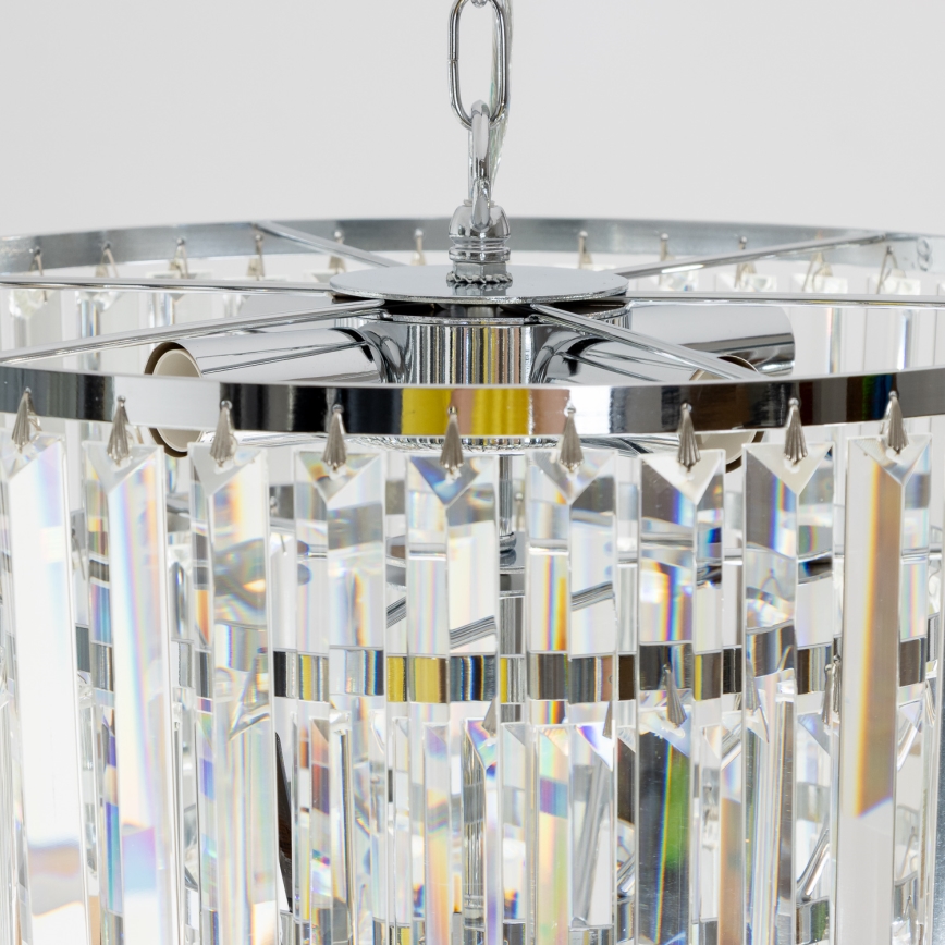 Brilagi - LED Krištolinis sietynas ant grandinės MOZART 5xE14/40W/230V blizgus chromas