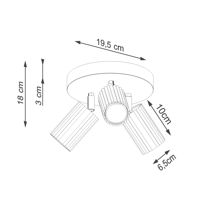 Brilagi - LED kryptinis šviestuvas CRESTO 3xGU10/10W/230V baltas