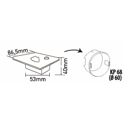 Brilagi - LED Laiptinės šviestuvas su judesio jutikliu JACK LED/1,5W/230V 3000K/4000K/6500K balta