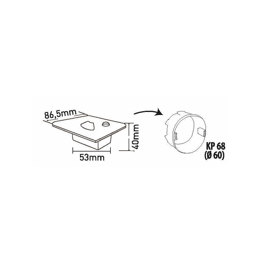 Brilagi - LED Laiptinės šviestuvas su judesio jutikliu JACK LED/1,5W/230V 3000K/4000K/6500K balta