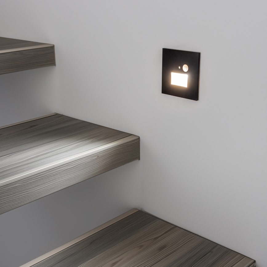 Brilagi - LED Laiptinės šviestuvas su judesio jutikliu JACK LED/1,5W/230V 3000K/4000K/6500K juoda