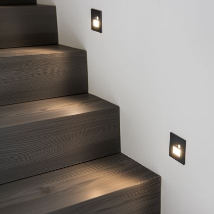 Brilagi - LED Laiptinės šviestuvas su judesio jutikliu JACK LED/1,5W/230V 3000K/4000K/6500K juoda