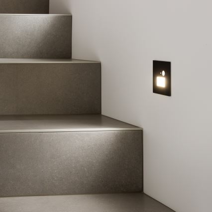 Brilagi - LED Laiptinės šviestuvas su judesio jutikliu JACK LED/1,5W/230V 3000K/4000K/6500K juoda