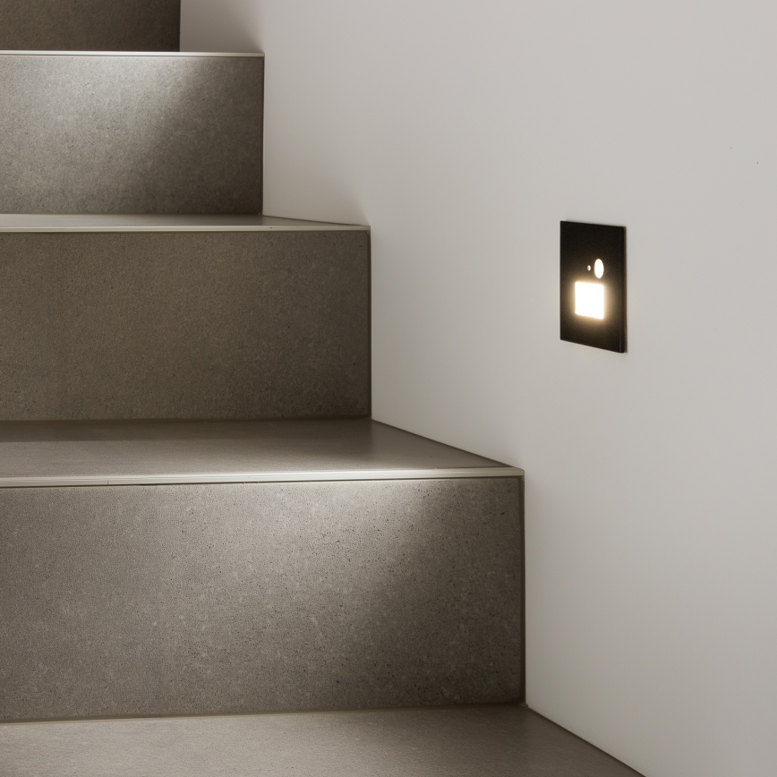 Brilagi - LED Laiptinės šviestuvas su judesio jutikliu JACK LED/1,5W/230V 3000K/4000K/6500K juoda