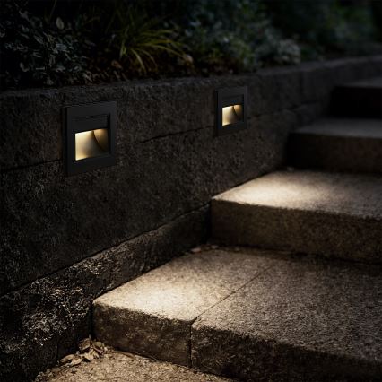 Brilagi - LED laiptinis šviestuvas STEP LIGHT LED/1,5W/230V IP44 juodas