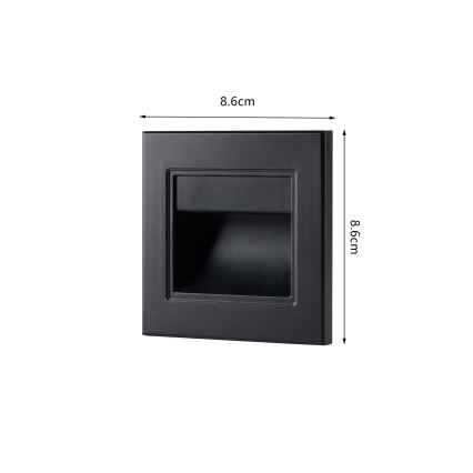 Brilagi - LED laiptinis šviestuvas STEP LIGHT LED/1,5W/230V IP44 juodas