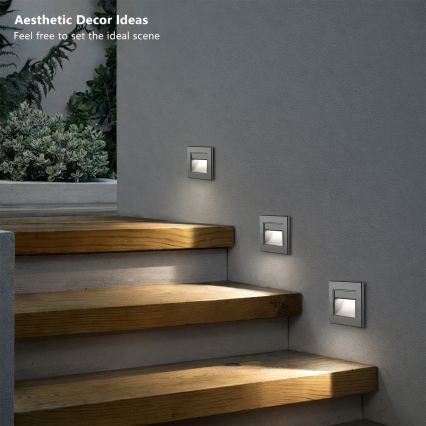 Brilagi - LED laiptų šviestuvas STEP LIGHT LED/1,5W/230V IP44 antracitas