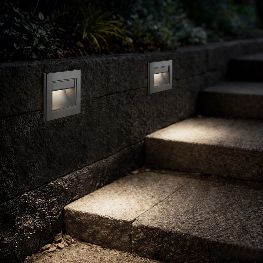 Brilagi - LED laiptų šviestuvas STEP LIGHT LED/1,5W/230V IP44 antracitas