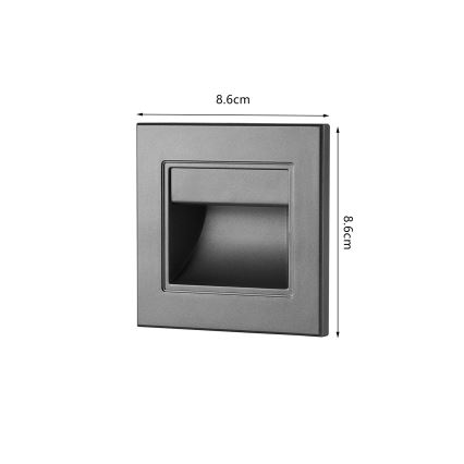 Brilagi - LED laiptų šviestuvas STEP LIGHT LED/1,5W/230V IP44 antracitas