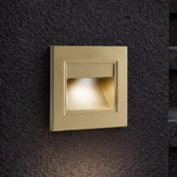 Brilagi - LED laiptų šviestuvas STEP LIGHT LED/1,5W/230V IP44 auksinis