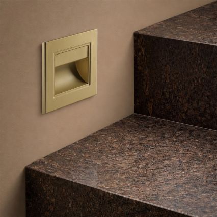 Brilagi - LED laiptų šviestuvas STEP LIGHT LED/1,5W/230V IP44 auksinis