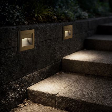 Brilagi - LED laiptų šviestuvas STEP LIGHT LED/1,5W/230V IP44 auksinis