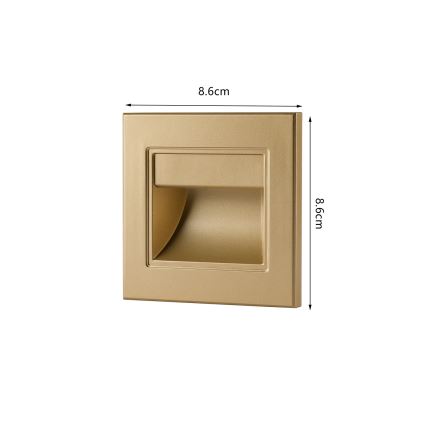 Brilagi - LED laiptų šviestuvas STEP LIGHT LED/1,5W/230V IP44 auksinis