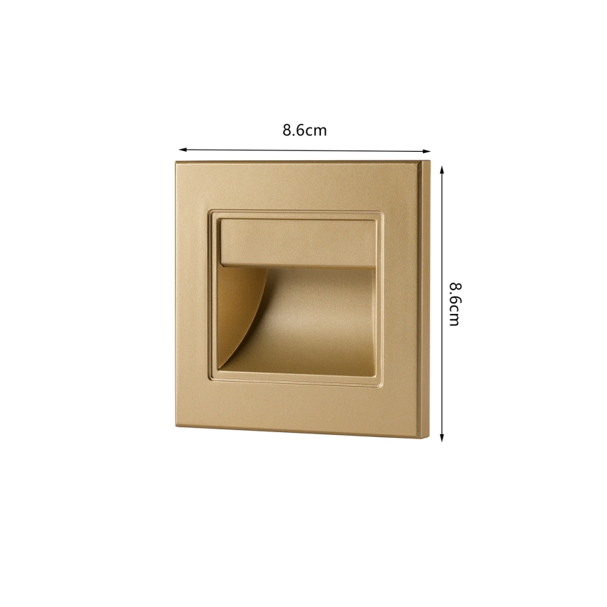 Brilagi - LED laiptų šviestuvas STEP LIGHT LED/1,5W/230V IP44 auksinis