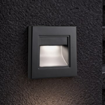 Brilagi - LED laiptų šviestuvas STEP LIGHT LED/1,5W/230V IP44 juodas