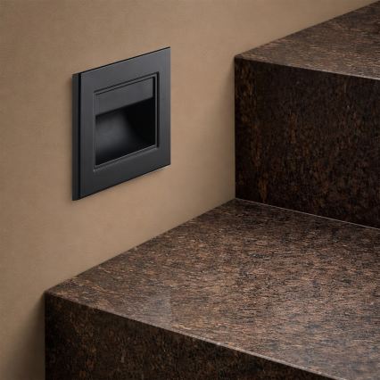 Brilagi - LED laiptų šviestuvas STEP LIGHT LED/1,5W/230V IP44 juodas