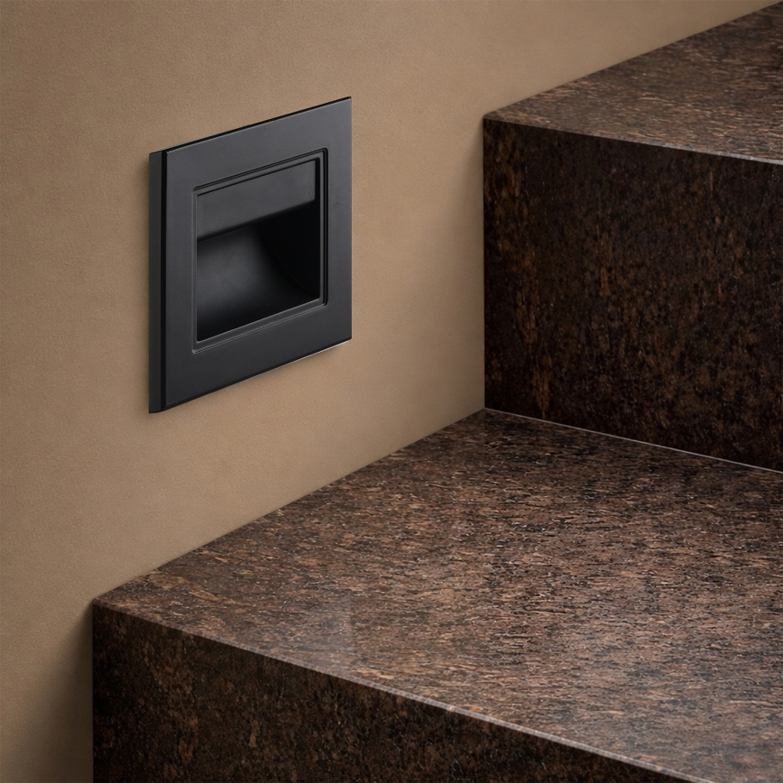 Brilagi - LED laiptų šviestuvas STEP LIGHT LED/1,5W/230V IP44 juodas