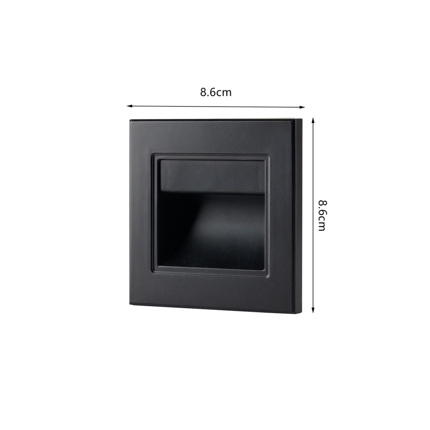 Brilagi - LED laiptų šviestuvas STEP LIGHT LED/1,5W/230V IP44 juodas