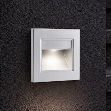 Brilagi - LED laiptų šviestuvas STEP LIGHT LED/1,5W/230V IP44 sidabrinis